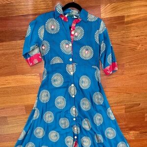 Lovely Blue & Red Long Salwar Top!